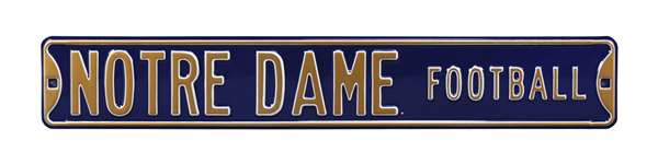 Notre Dame Steel Street Sign-NOTRE DAME FOOTBALL    