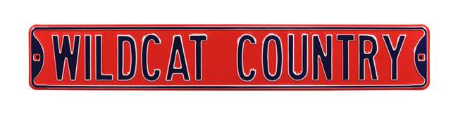 Arizona Wildcats Steel Street Sign-WILDCAT COUNTRY    