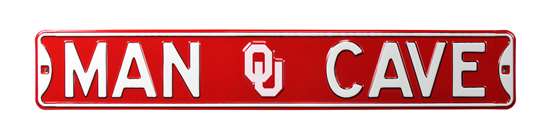 Oklahoma Sooners Steel Street Sign with Logo-MAN CAVE   