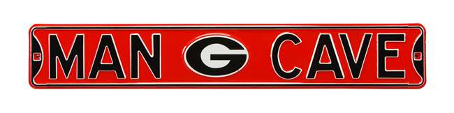 Georgia Bulldogs Steel Street Sign with Logo-MAN CAVE   