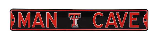 Texas Tech Red Raiders Steel Street Sign with Logo-MAN CAVE