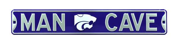 Kansas State Wildcats Steel Street Sign with Logo-MAN CAVE   