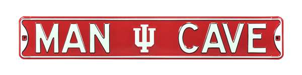 Indiana Hoosiers Steel Street Sign with Logo-MAN CAVE    