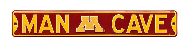 Minnesota Golden Gophers Steel Street Sign with Logo-MAN CAVE   