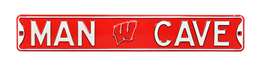 Wisconsin Badgers Steel Street Sign with Logo-MAN CAVE    