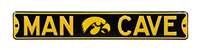 Iowa Hawkeyes Steel Street Sign with Logo-MAN CAVE   