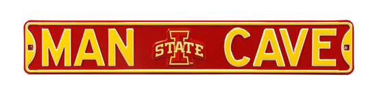 Iowa State Cyclones Steel Street Sign with Logo-MAN CAVE     