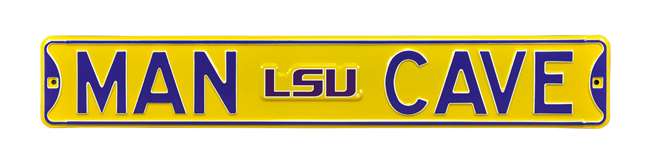 LSU Tigers Steel Street Sign with Logo-MAN CAVE   