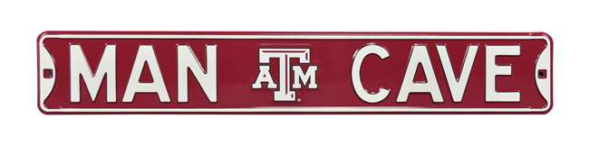 Texas A&M Aggies Steel Street Sign with Logo-MAN CAVE   