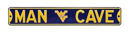 West Virginia Mountaineers Steel Street Sign with Logo-MAN CAVE   