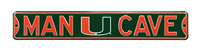 Miami Hurricanes Steel Street Sign with Logo-MAN CAVE    