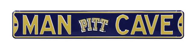 Pittsburgh Panthers Steel Street Sign with Vintage Logo-MAN CAVE   