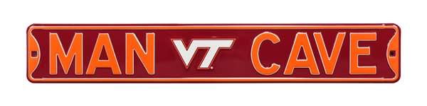 Virginia Tech Hokies Steel Street Sign with Logo-MAN CAVE   