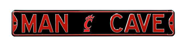 Cincinnati Bearcats Steel Street Sign with Logo-MAN CAVE   