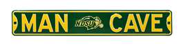 North Dakota State Steel Street Sign with Logo-MAN CAVE NDSU Bison    
