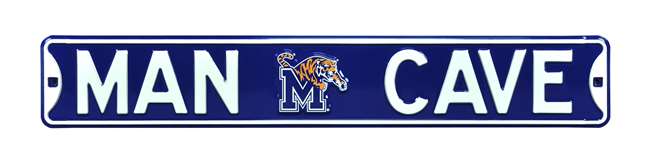 Memphis Tigers Steel Street Sign with Logo-MAN CAVE