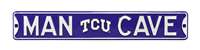 TCU Horned Frogs Steel Street Sign with Logo-MAN CAVE TCU    