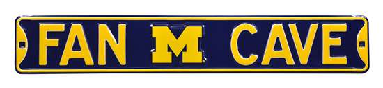 Michigan Wolverines Steel Street Sign with Logo-FAN CAVE    