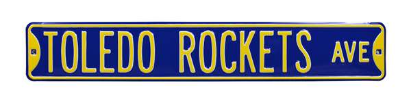 Toledo Rockets Steel Street Sign-TOLEDO ROCKETS AVE   