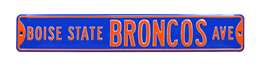 Boise State Broncos Steel Street Sign-BOISE STATE BRONCOS AVE Blue   