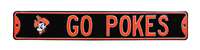 Oklahoma State Cowboys Steel Street Sign with Logo-GO POKES    