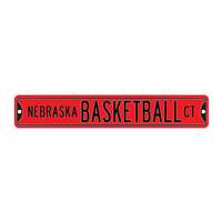 Nebraska Cornhuskers Steel Street Sign-NEBRASKA BASKETBALL CT                                         