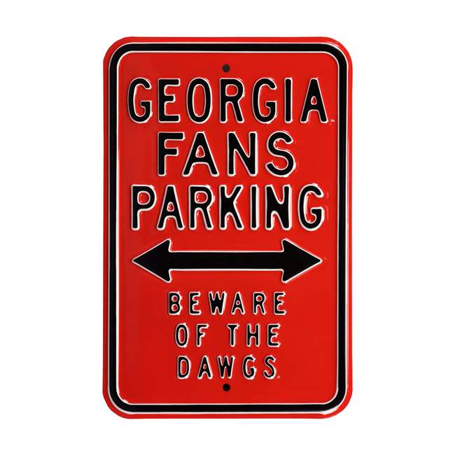 Georgia Bulldogs Steel Parking Sign-Beware of the Dawgs   