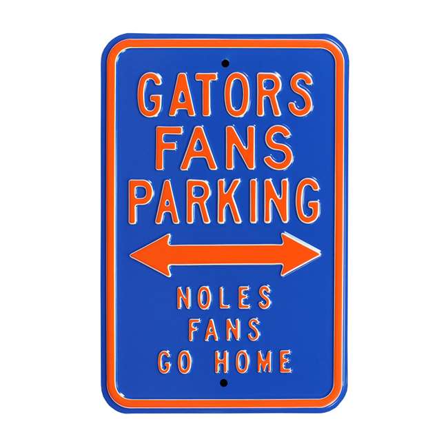 Florida Gators Steel Parking Sign-Noles Go Home   