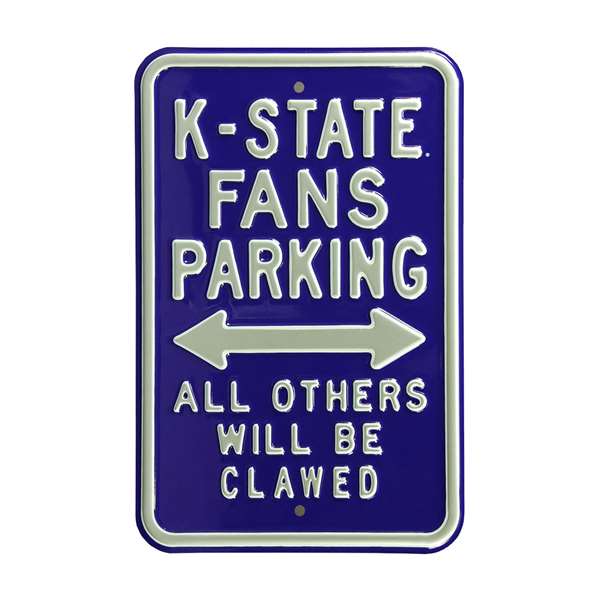 Kansas State Wildcats Steel Parking Sign-All Others Clawed   