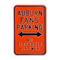 Auburn Tigers Steel Parking Sign-No Elephants   