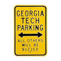 Georgia Tech Steel Parking Sign-All Others Buzzed   