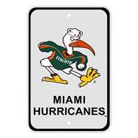 Miami Hurricanes  Reflective Aluminum Parking Sign   