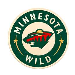 Minnesota Wild Laser Cut Steel Logo Spirit Size-Circle Logo                   
