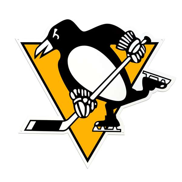 Pittsburgh Penguins Laser Cut Steel Logo Statement Size-Primary Logo   