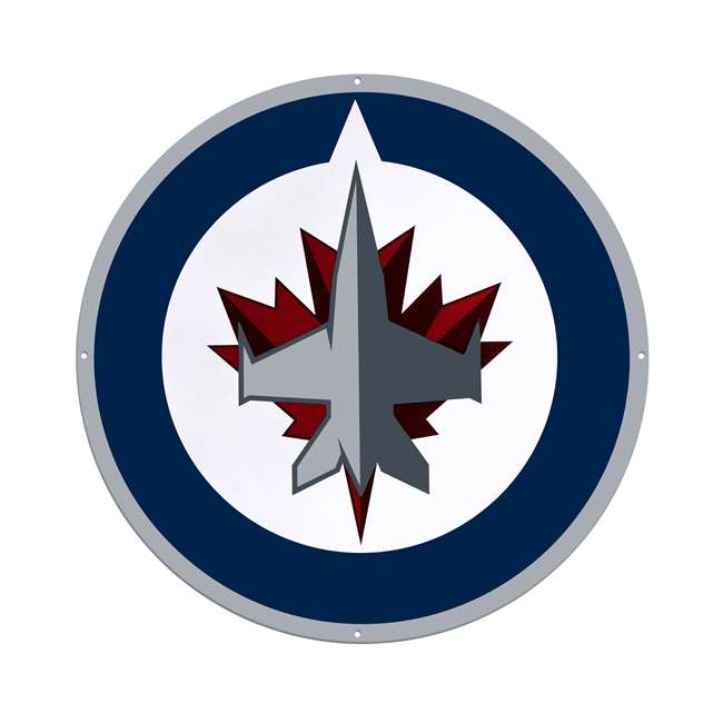 Winnipeg Jets Laser Cut Steel Logo Statement Size-Primary Logo