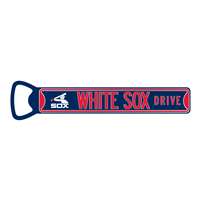 Chicago White Sox Steel Bottle Opener 7 Inch Magnet-Vintage Logo Navy