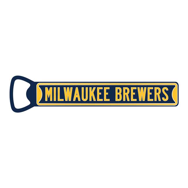 Milwaukee Brewers  Steel Bottle Opener 7 Inch Magnet