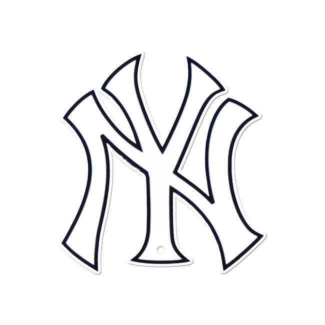 New York Yankees Laser Cut Logo Steel Magnet-NY Cap Logo    