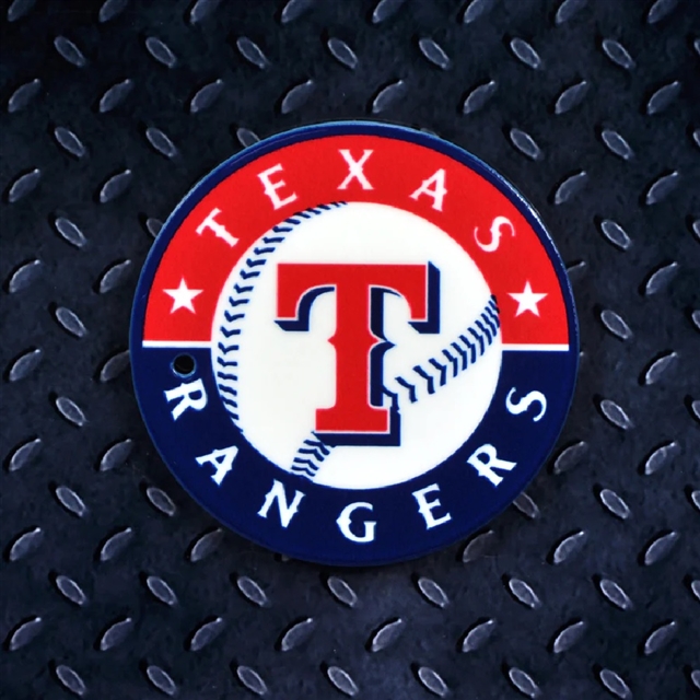 Texas Rangers Laser Cut Logo Steel Magnet-Primary Logo   