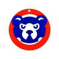 Chicago Cubs Laser Cut Logo Steel Magnet-1994 Bear                                    