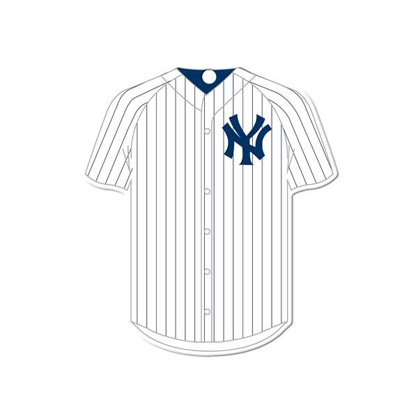 New York Yankees Laser Cut Logo Steel Magnet- Home Pinstripe Jersey