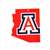 Arizona Wildcats Laser Cut Logo Steel Magnet-AZ State Shape   