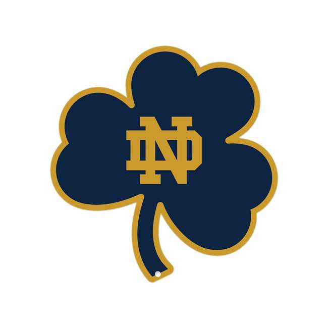 Notre Dame Laser Cut Logo Steel Magnet-Shamrock