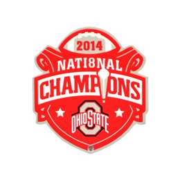 Ohio State Buckeyes Laser Cut Logo Steel Magnet-2014 Champs   