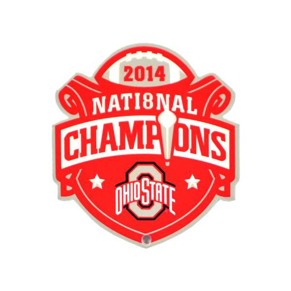 Ohio State Buckeyes Laser Cut Logo Steel Magnet-2014 Champs   