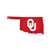 Oklahoma Sooners Laser Cut Logo Steel Magnet-OU in OK State Shape   