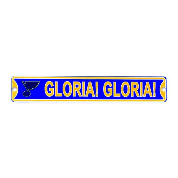 St Louis Blues Steel Street Sign 6 Inch Magnet-Gloria Gloria