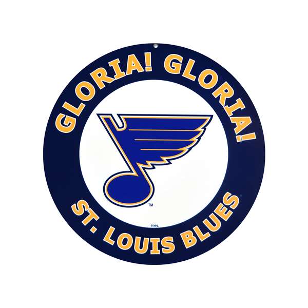 St Louis Blues Laser Cut Logo Steel Magnet-Gloria Gloria                        