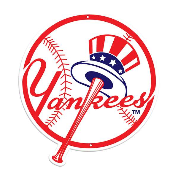 New York Yankees Laser Cut Steel Logo Spirit Size-Top Hat Logo