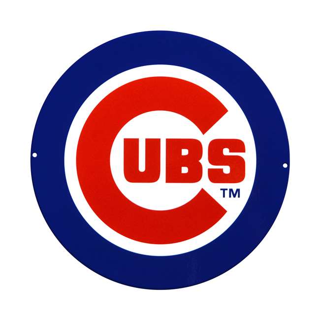 Chicago Cubs Laser Cut Steel Logo Spirit Size-Primary Circle Logo   